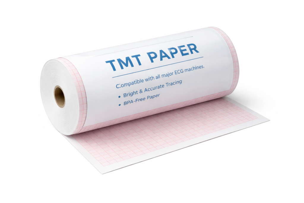 tmt paper roll with pink grid